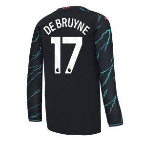 Manchester City Kevin De Bruyne #17 Koszulka Trzecich 2023-24 Długi Rękaw